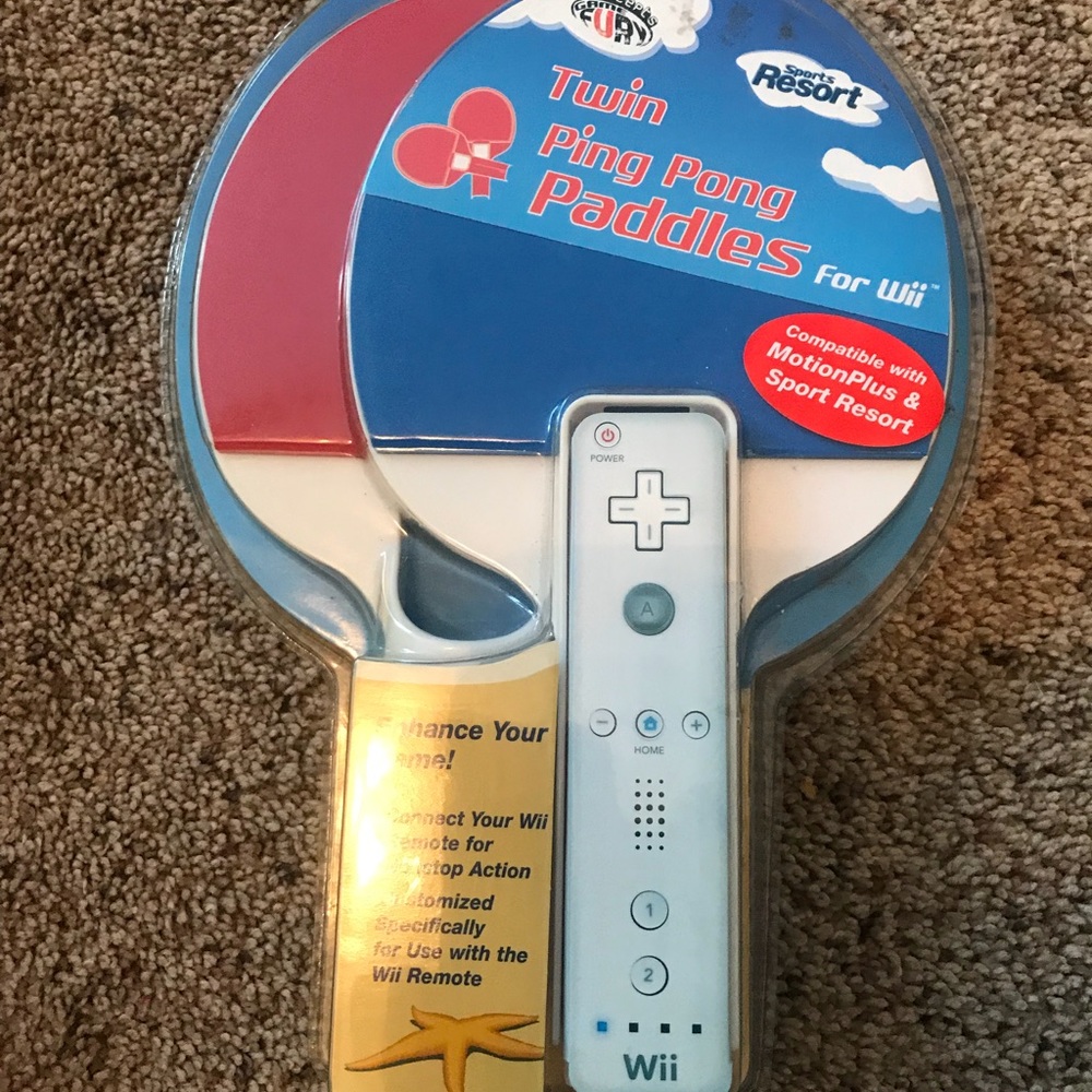 Wii ping-pong racket plus remote